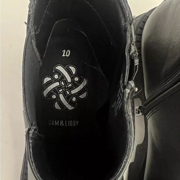 NWT! Sam & Libby Black Women's SIZE 10 Lennon Heeled Chelsea Boots - Picture 5 of 14